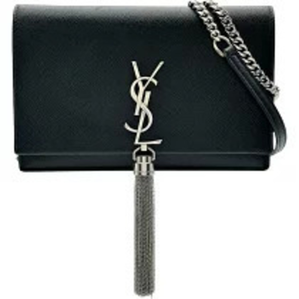 Saint Laurent Kate Chain Wallet Black Leather Shoulder Bag